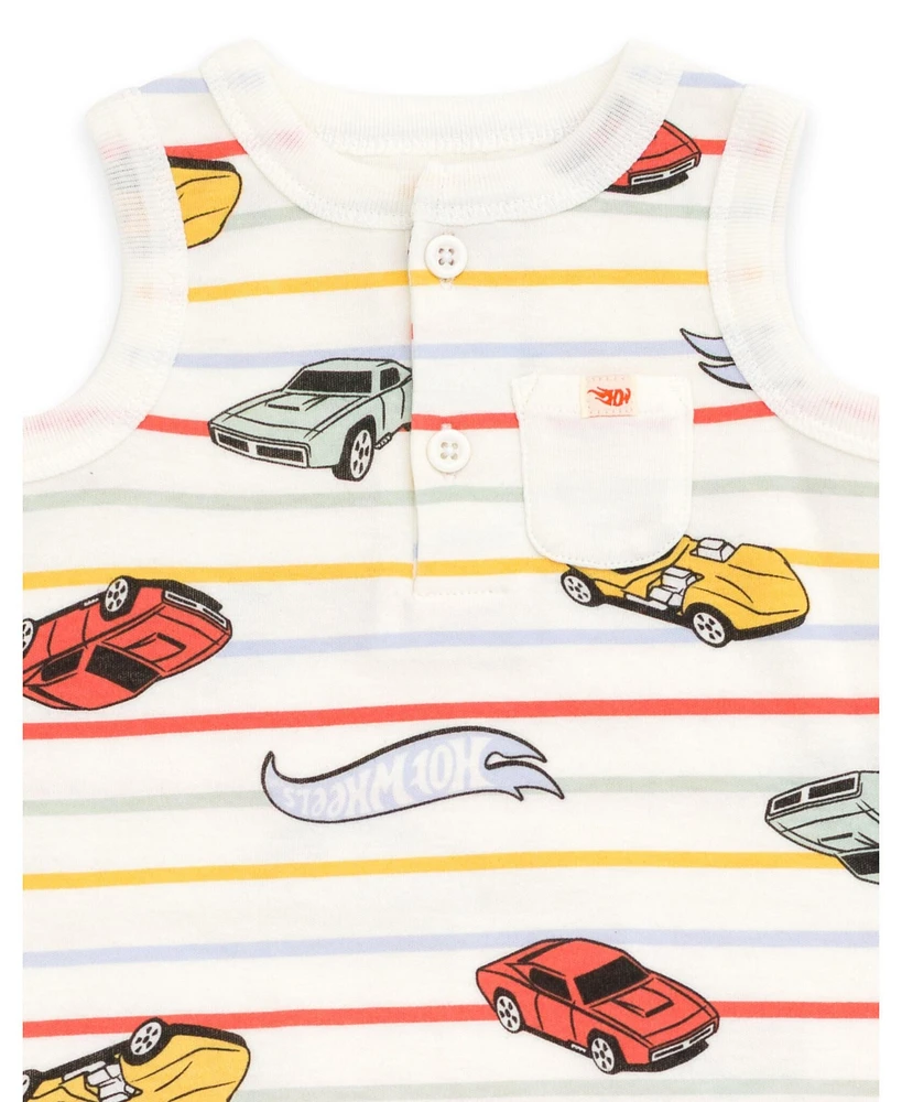 Hot Wheels Baby Boys 2 Pack Rompers
