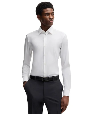 Boss by Hugo Boss Men's Stretch-Cotton Poplin Slim-Fit Dress Shirt