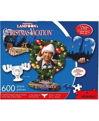 Christmas Vacation Moose Mug & Collage 600 Piece 2 Sided Die Cut Jigsaw Puzzle