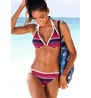 Lascana Women's Striped Underwire Bikini Swimsuit Top Bra Sizing