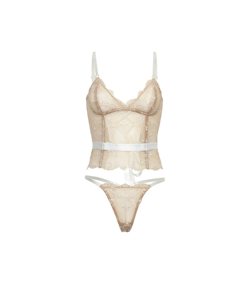 Oh La Cheri Women's Marielli Bustier Bra Set