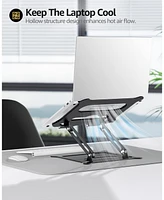 Urmust Adjustable Laptop Stand, Portable Riser, Aluminum Stand for Desk Foldable, Ergonomic Computer Notebook Holder MacBook A