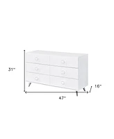 6-Drawer Manufactured Wood Dresser – Sleek Double Dresser for Clothes and Accessories