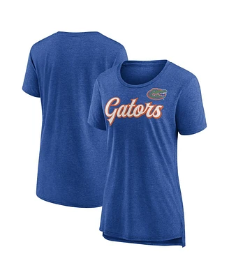 Fanatics Women's Royal Florida Gators Heritage Past Script Tri-Blend T-Shirt