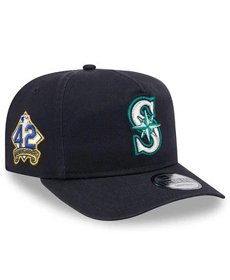 New Era Men's Navy Seattle Mariners 2025 Jackie Robinson Day Golfer Adjustable Hat
