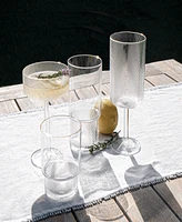 Abode Homewares Stax Optic Twist Goblet Glasses, Set of 6