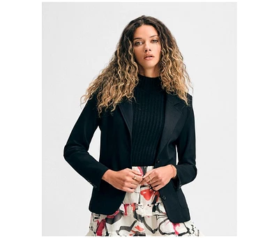 Isaac Mizrahi Women's 3 Button Ponte Blazer