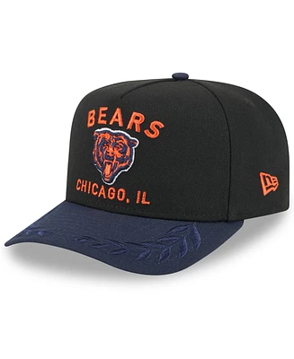 New Era Men's Black/Navy Chicago Bears 2025 Nfl Draft A-Frame 9FIFTY Snapback Hat