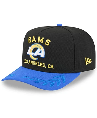 New Era Men's Black/Royal Los Angeles Rams 2025 Nfl Draft A-Frame 9FIFTY Snapback Hat