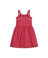 Hope & Henry Big Girls Sleeveless Button Front Ruffle Sundress