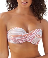 Lascana Women's Zebra Print Bandeau Bikini Swimsuit Top Bra Sizing
