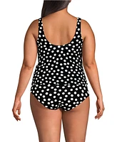 Lands' End Plus Size Side Tie Tankini Top