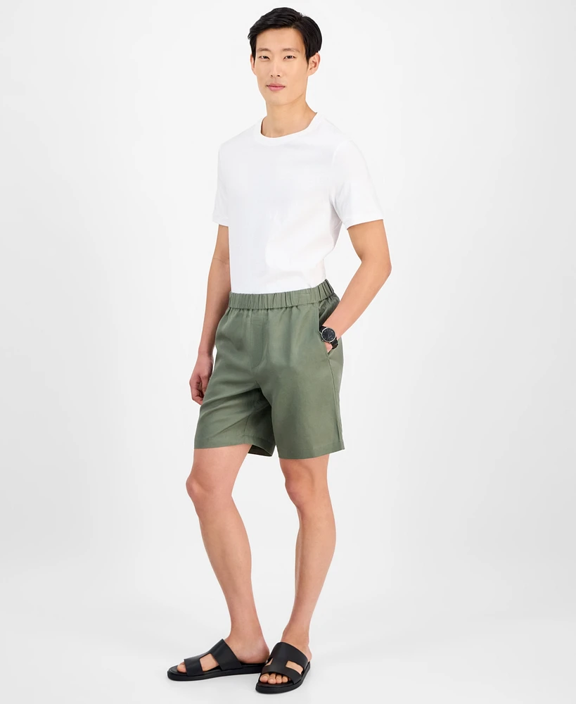 Alfani Men's Linen Pull-On Shorts, Exclusively at Macy's