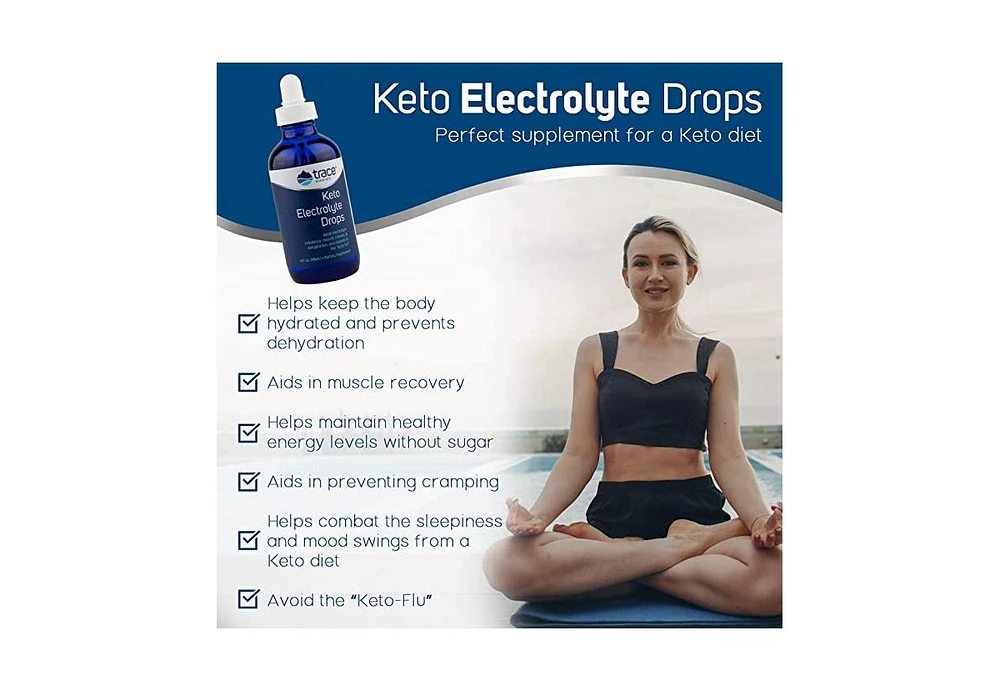 Trace Minerals Keto Electrolyte Drops | Full Spectrum Electrolytes for Dehydration, Muscle Cramps, Imbalance Gluten Free,