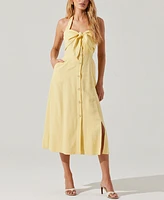 Astr the Label Women's Katherine Tie-Front Midi Dress