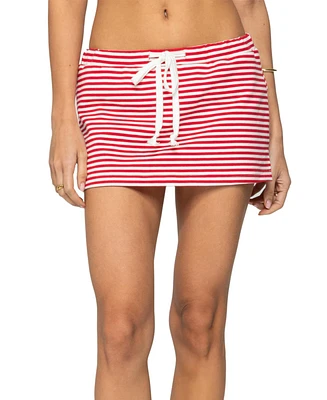 Edikted Women's Psalm Striped Mini Skort