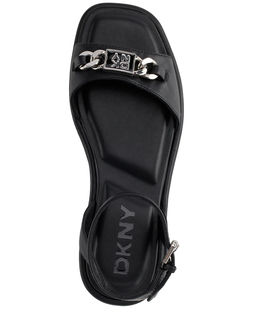 Dkny Women's Bacliff Ankle Strap Flats
