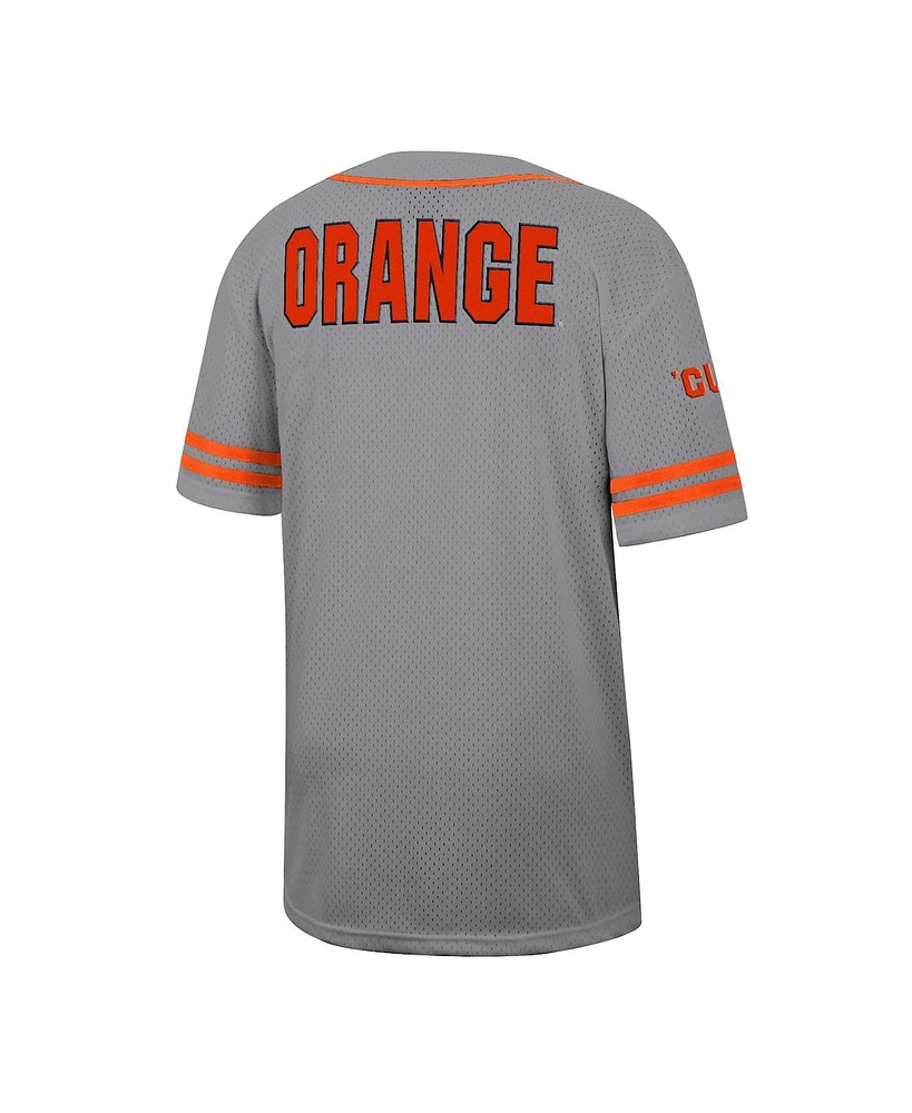 Colosseum Men's Gray Syracuse Orange Free Spirited Baseball Jersey