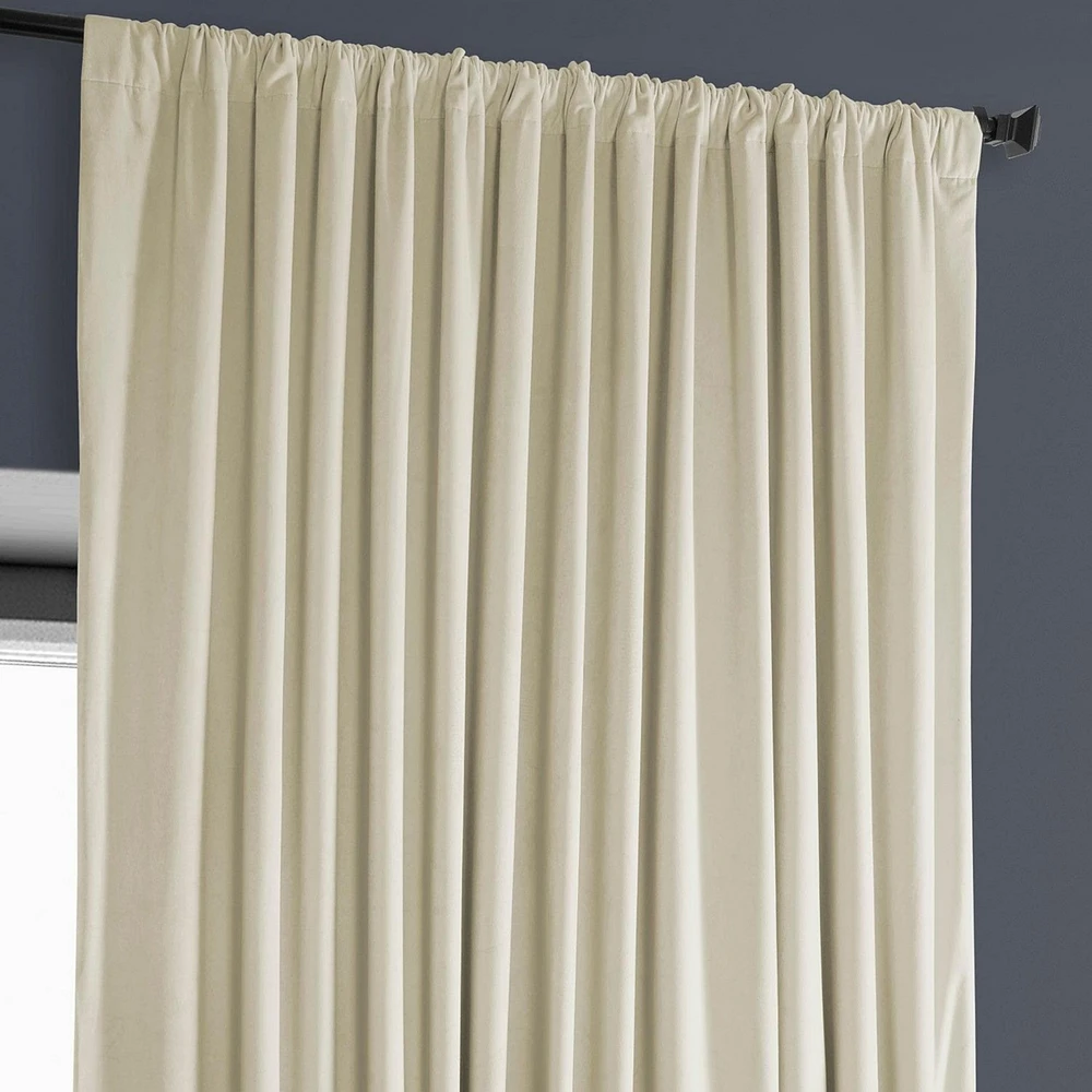 Half Price Drapes Extra Wide Heritage Plush Velvet Room Darkening Curtain