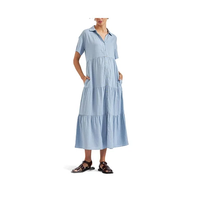 Ripe Maternity Macy Longline Linen Dress