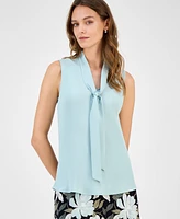 Kasper Women's Tie-Neck Sleeveless Top