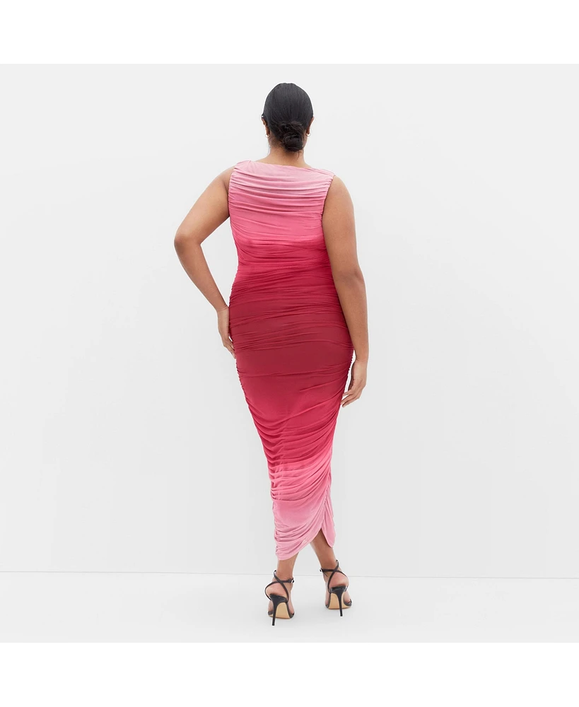 City Chic Plus Halo Ombre Dress