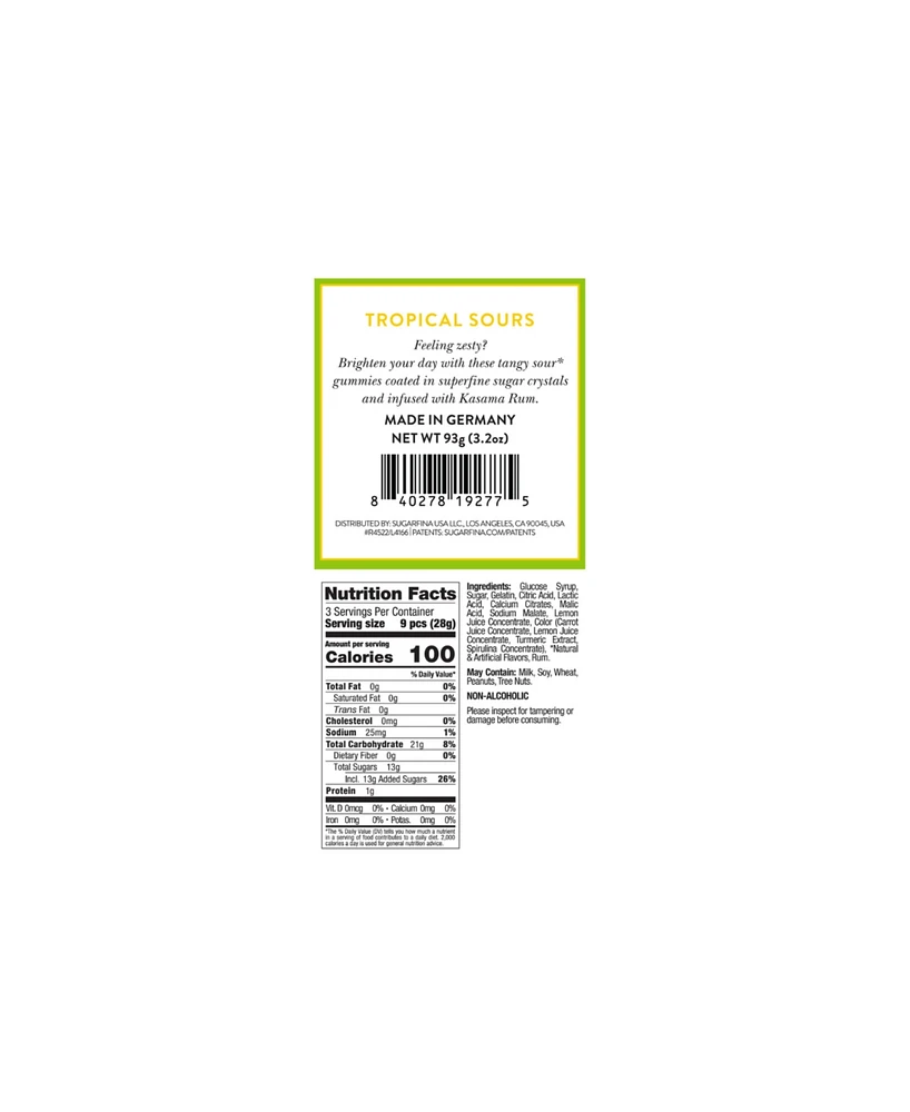 Sugarfina Tropical Sours Small Cube Kit, 3 Pieces