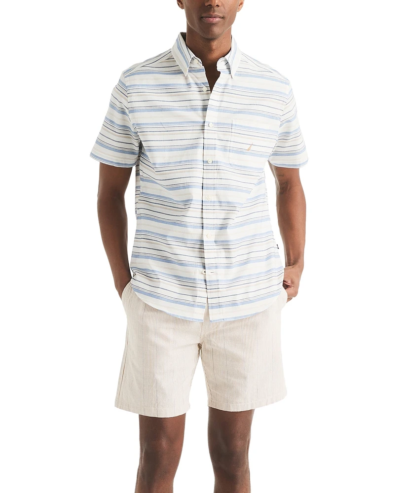 Nautica 7" Striped Textured Pull-On Short