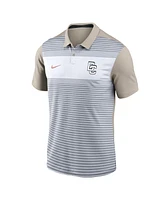 Nike Men's Gray/Oatmeal Washington Nationals 2025 City Connect Fashion Legacy Icon Vapor Performance Polo Shirt
