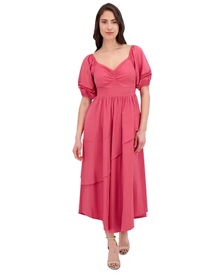 Siena Women's Puff-Sleeve Midi Dress