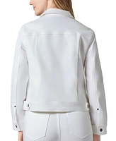 Kasper Women's Denim Trucker Tab-Hem Jacket