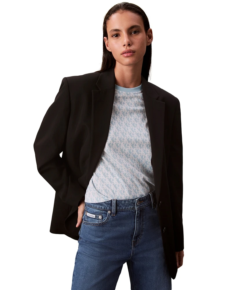 Calvin Klein Jeans Women's Allover Monogram Classic T-Shirt