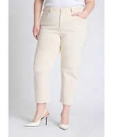 Eloquii Women's The Naomi Comfort Stretch Straight Crop Jean