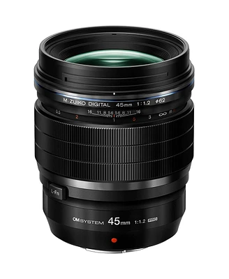 Om System M.Zuiko Digital Ed 45mm f/1.2 Pro Lens for Micro Four Thirds, Black