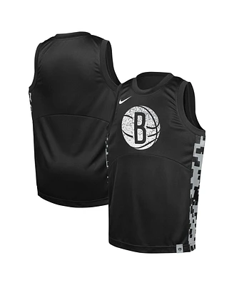 Nike Big Boys and Girls Black Brooklyn Nets Courtside Starting Five Team Jersey