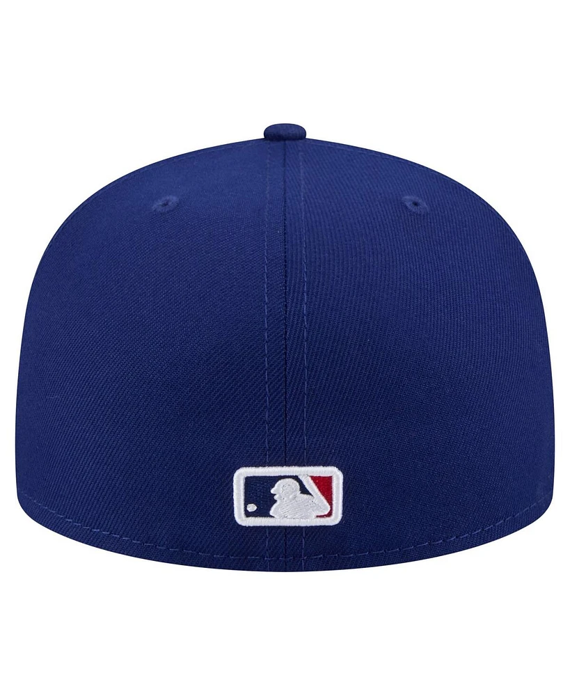 New Era Men's Royal Texas Rangers Yarn Stitch 59FIFTY Fitted Hat