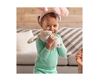Sperric Toddler Easter Plush and Teether Playset - Squeaky Bunny, Chicken, Egg, Toys Silicone Teethers Perfect Gift for Newborns