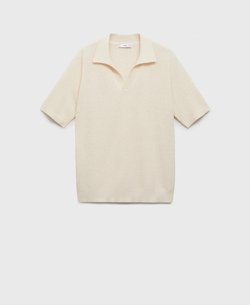 Mango Men's Fine-Knit Polo Shirt