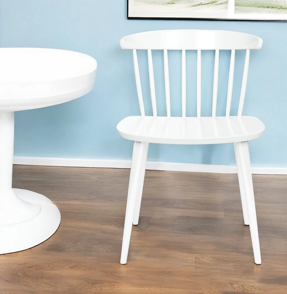 Heavy Duty Plastic Slat Back Dining Chair for Kitchen or Dining Room