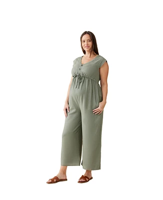 Ingrid + Isabel Maternity Luxe Linen Jumpsuit