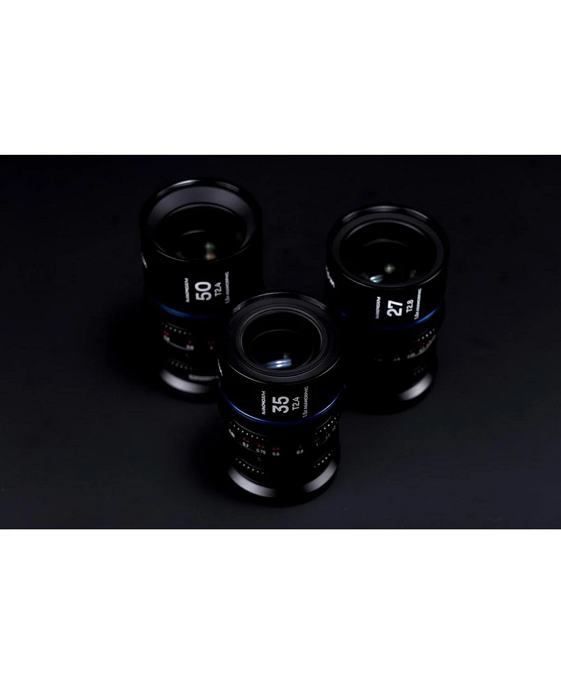 Venus Laowa Nanomorph 27mm T2.8 1.5x S35 Anamorphic Lens for Sony E, Blue Flare