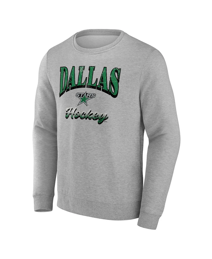 Fanatics Men's Gray Dallas Stars Light the Candle Fleece Pullover Sweatshirt