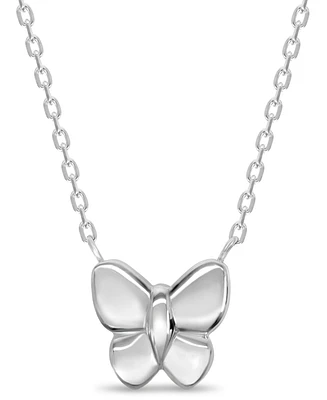 Devata Butterfly Chain Necklace in Sterling Silver, 16 in adj to 18 in