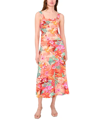 Msk Petite Floral-Print Maxi Dress