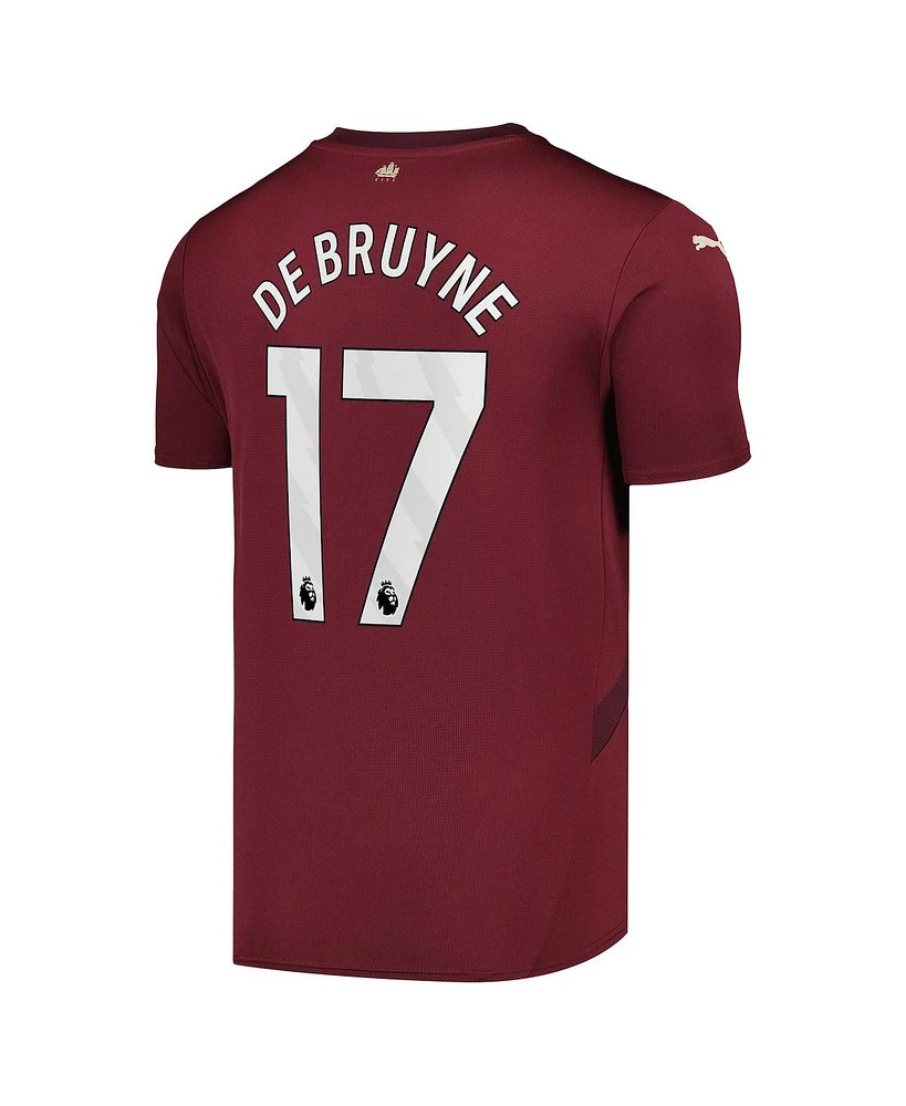 Puma Men's Kevin De Bruyne Burgundy Manchester City 2024/25 Third Replica Player Jersey