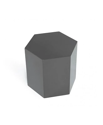Modern High Gloss Hexagonal End Table for Living Room or Bedroom