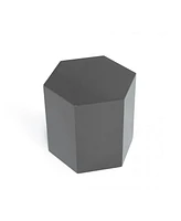 Modern High Gloss Hexagonal End Table for Living Room or Bedroom
