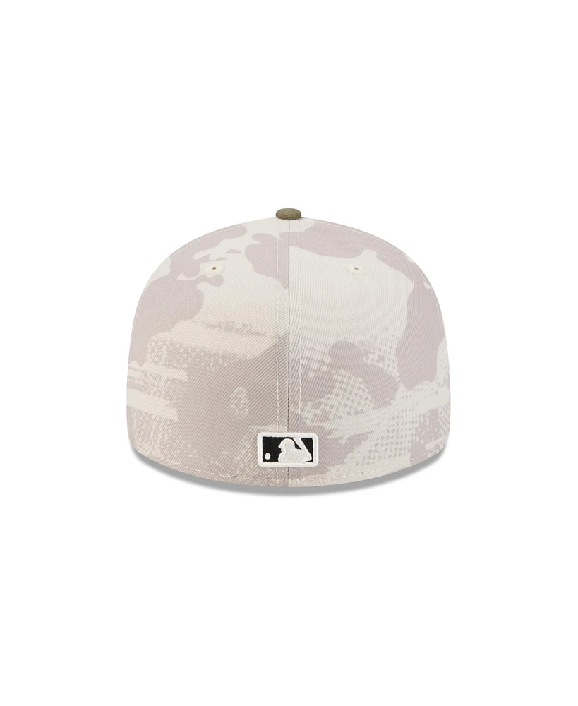 New Era Men's Light Beige/Olive Toronto Blue Jays 2025 Armed Forces Day 59FIFTY Fitted Hat
