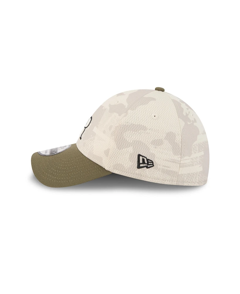 New Era Men's Light Beige/Olive Colorado Rockies 2025 Armed Forces Day 39THIRTY Flex Hat