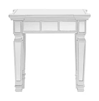 Glass Square End Table for Living Room or Bedroom Accent
